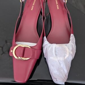 Michael Kors Women's Burgundy Slingback Shoes